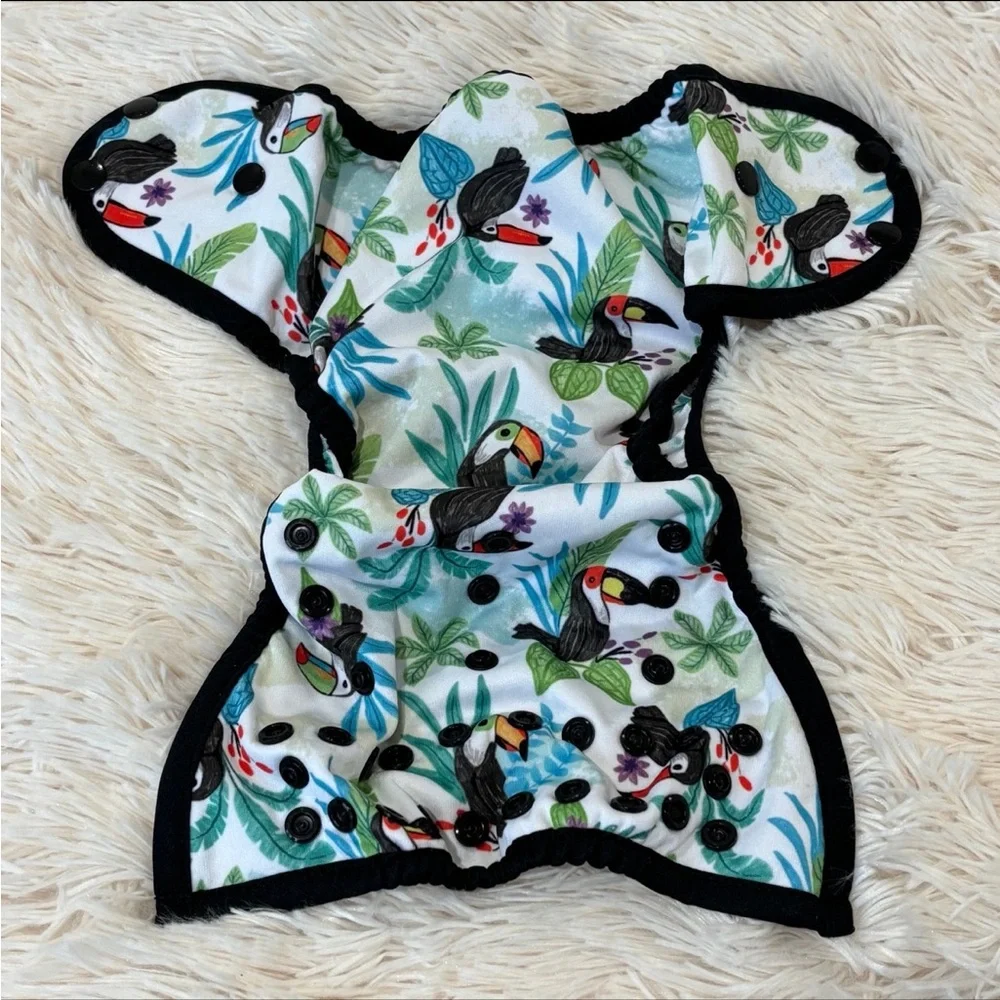 Thirsties Cloth Swim Diaper in Toucan size 2